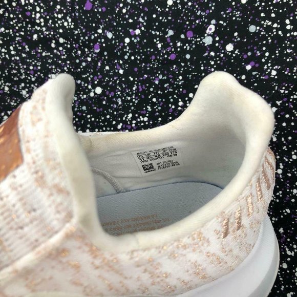 Worn 1x ADIDAS Swift Run Running Shoes Sneakers White Copper Metallic Sz. 11 US - Picture 7 of 7